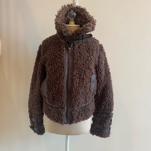 Design History New York Palmer Teddy Women's XS Jacket Coat Faux Fur Buckle Soft - Picture 3 of 16